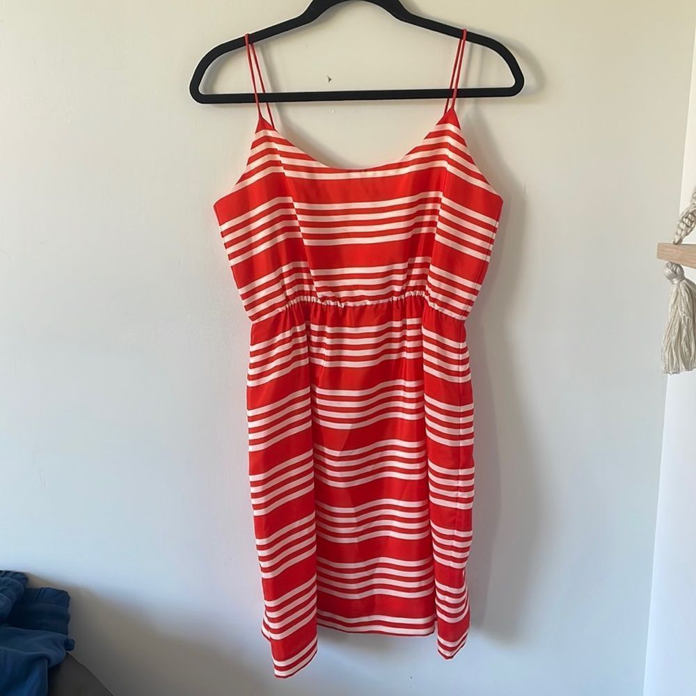 J. Crew Striped Spaghetti Strap Dress